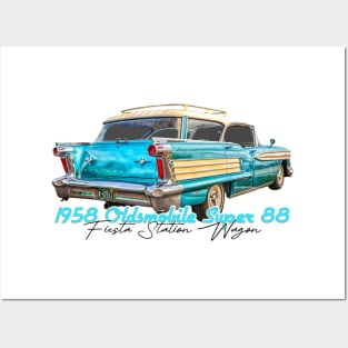 1958 Oldsmobile Super 88 Fiesta Station Wagon Posters and Art